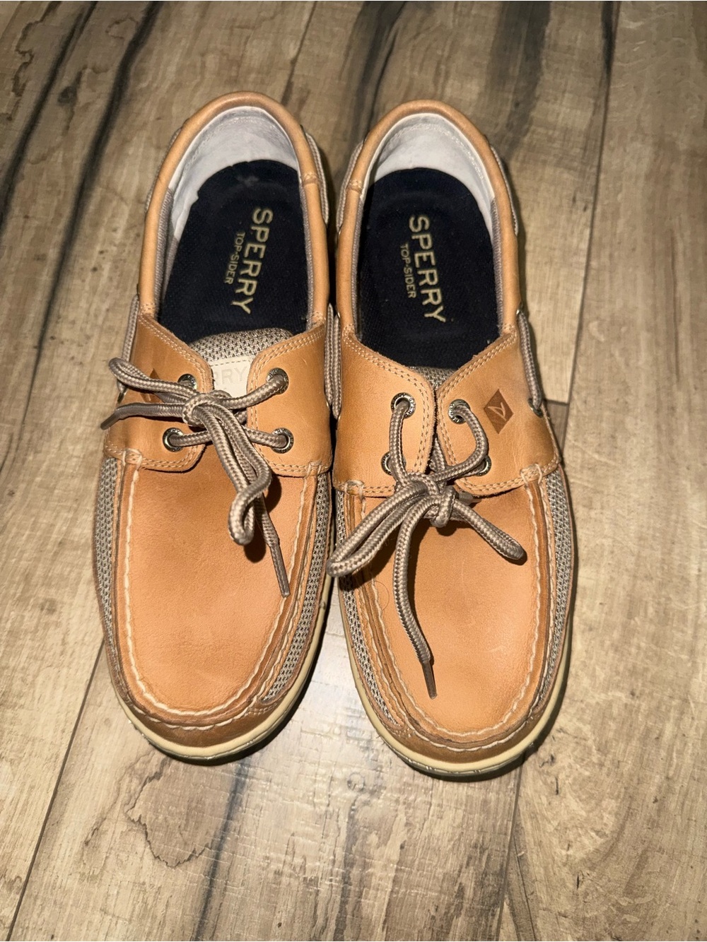Sperry Men's Tan Leather Boat Shoes Sz 9